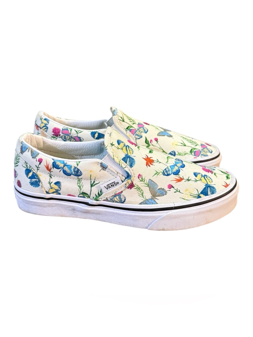 Vans x Parks Project Classic Slip-On Butterfly Floral Sneakers Women’s Size 6.5